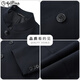 GOLDLION G+ goldlion autumn new Chinese tunic suit men's high-end business stand-up collar suit jacket wedding groom's dress navy blue-suit S 165