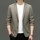 JOEONE high-end casual suits for men 2025 new spring and autumn business casual jackets fashion slim suits black M recommended 100-125 Jin Jin equals 0.5 kg