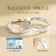 Lao Fengxiang Couple Ring Pure Silver Men's and Women's Matching Rings Wedding Rings for Confession to Girlfriends and Wife's Birthday Gifts to Commemorate Waves Heartbeat Matching Rings with Branded Gift Boxes