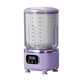 Wishing Flower Mini Washing Machine Small Clothes Care Appliances Household Maternal and Infant Washing Underwear Underwear Washing Socks Artifact Dormitory Washing and Stripping Integrated Lazy Portable Washing Machine Upgraded Model - Aurora Purple Blue Light Antibacterial Washing and Stripping Integrated