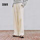 Semir loose pleated wide-leg pants with drape 2025 lazy glutinous rice pants casual pants for women winter 109725127010