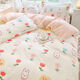 Vinoa cute cotton quilt cover single piece 100 cotton spring and summer children's dormitory single quilt cover 200x230 quilt three-piece set donut-red single quilt cover 110x150cm double needle craft kindergarten special