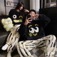 Gongdie Dachshund Couple Pajamas Autumn and Winter Coral Velvet Thickened Plus Velvet Men and Women Cute Cartoon Home Clothing Set H9991 2XL Women's Size Recommended Weight 140-160Jin Jin is equal to 0.5 kg