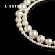 The same style as the celebrity red carpet, French elegant pearl necklace, ladylike temperament, fashionable retro clavicle necklace, handmade, fashion week master designated style, irregular opening pearl necklace, limited time low price, grab it and make money