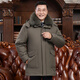 Duck Fashion Middle-aged and Elderly Down Jackets Men's Winter New Thickened Dad Clothing Business Casual Removable Liner Jacket Black Fox Fur Collar M Recommended 100-120 Jin Jin equals 0.5 kg