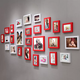 Yusenyi 26 frames modern living room photo wall creative photo frame combination bedroom wedding photo wall hanging picture frame washable thickened black and white