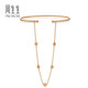 Chow Sang Sang Wrist Bracelet Versatile Gold Beads 18k Rose Gold Bracelet Women 89983K 06 Circles