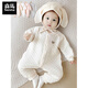 Semir children's baby autumn and winter pure cotton clothes baby quilted warm jumpsuit newborn robe 0-1 bottoming romper cotton gray quilted bear jumpsuit 59cm