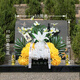 Jingga Tomb Sweeping Artificial Flowers Qingming Festival Flower Baskets Tomb Sweeping Flowers Sacrifice Artificial Flower Supplies Bouquets for Martyrs Cemetery Sacrifice Flowers 12 Styles of Silk Flower Baskets + Ribbons