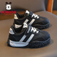 BOBDOG children's shoes, boys' winter comfortable and warm running shoes, casual and versatile children's sports shoes 106555082 black/meter 30