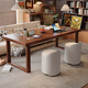 Huixun solid wood living room large long desk home de-living room large table high-end calligraphy table study bedroom window sill workbench walnut color #large board table 120cm*80cm*75cm