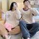 Modal coral velvet couple pajamas for winter, one for men and one for women, autumn and winter 2025 new plus velvet thickened set G662 thickened 2XL female + male 2XL