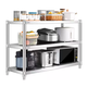 Yusenyi 304 kitchen shelf stainless steel floor-standing storage home rack stainless steel multi-layer thickened thickened layer (304 extra thick) length 70 width 30 height 80 two layers