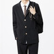 College style dk boys uniform suit badge suit spring and autumn youth handsome shoulder pad black jacket class uniform navy suit/shirt/tie/trousers high quality 4XL recommended 180-195Jin Jin equals 0.5 kg