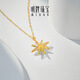 Ming brand jewelry yellow 18K gold pendant color gold starburst necklace gift for women CSC0115 pricing K gold set pendant style CSC0115 about 0.47-0.57 grams