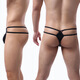 New Men's Sexy Low Waist Thong Breathable, Comfortable and Sexy Men's Underwear B607 Hip Lifting Essential for Trendy Men Black S