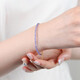 Beimixing Tanzanite Bracelet Women's East China Sea Crystal Agate Jade Sugar Cube Bead Necklace Blue Gemstone Bracelet Bead Diameter About 2mm - Hand Circumference About 14cm