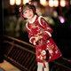 Pamino Hanfu Girls New Year Clothes Children New Year Clothes Winter Clothes Cheongsam Winter New Year Clothes Chinese Style Red 130