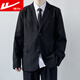 Pull back DK uniform, a set of casual suits for men, handsome college student small suits for men and women, versatile jk class uniform jacket, three-piece suit, jacket + shirt + trousers, free tie S