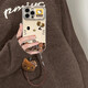 Vinion is suitable for Apple 17promax mobile phone case, new large window iPhone16ProKt cat lanyard 15plus all-inclusive anti-fall 14 senior women 13 with lanyard 12 personality 11 electroplated large window - antique white - leopard print Kt cat + doll + leather buckle + lanyard iPhone 17 Pro
