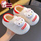 Sanrio 2025 new winter children's cotton slippers girls Kurome warm parent-child waterproof cotton slippers sky blue big-eared dog slippers 12 32/33 size (shoe inner length 19CM suitable for feet 18