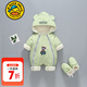 G.DUCKKIDS little yellow duck children's clothing baby cotton clothes for going out winter newborn one-piece clothespin cotton thickened hundred-day male baby clothes green shoe covers (not shipped when purchased separately) 66cm 66 size 0-3 months (recommended for babies around 4-6 kg) cm