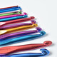 Colorful aluminum oxide crochet hooks, high-end metal crochet hooks, handmade DIY knitting tools, a complete set of wool thick crochet hooks, 4.0mm 1 piece