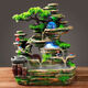 Ingenious rockery, mountain and flowing water ornaments, circulating aquatic wealth, living room and office decoration, bonsai landscaping, windmill, feng shui wheel, large mountain and flowing water, foggy