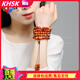 KHSK natural old beeswax tiger skin pattern Russian amber 108 Buddha beads bracelet necklace scented bracelet strong fragrance 6mm