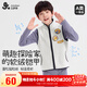 Jiu Suiban anti-static children's vest for boys and girls in autumn and winter Class A polar fleece thermal vest for large children with zipper stand collar jacket