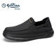 Goldlion men's shoes 25 new winter style plus velvet, warm, fashionable and comfortable slip-on casual shoes G553510123AAL black 41