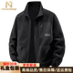 Nasawassup high-end brand stand collar jacket for men 2025 spring and autumn large size loose outdoor casual sports reversible jacket for men black thick section counter quality XL (175) gift box packaging 135-150Jin Jin equals 0.5 kg