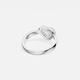 APM Monaco love ring silver white pavé heart-shaped design simple hand jewelry gift