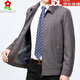 Montagut Plaid Jacket Men's Middle-aged Spring and Autumn Thin Coat Middle-aged and Old Dad Lapel Wool Jacket 2308 Gray Plaid L 175/92A Recommended 130-150 Jin Jin equals 0.5 kg
