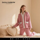 DANA FARROW flannel couple pajamas autumn and winter thickened warm coral velvet female cartoon winter men's home wear suit female 7820 M female model 80-95Jin Jin equals 0.5 kg