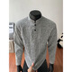 7 excellent products American Henry collar sweatshirt for men, autumn and winter fashion brand heavyweight right shoulder bottoming shirt loose jacket top for men CQS-3309 Gray M