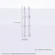 Laofu gold platinum earrings fish scale wheat ear tassel earrings as a gift for your girlfriend as a gift, about 6.04g