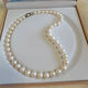 Natural Freshwater Pearl Necklace Round Highlight S925 Silver Light Luxury Women's Long Neck Jewelry as a Mother's Day Gift 40cm White 8-9mm