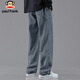 Paul Frank Jeans Men's Autumn American Loose Pants Men's Pants High Street Casual Pants Men's Trendy Brand Retro Blue XL
