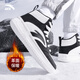 ANTA Easy High Top Men's Shoes Autumn New Genuine Versatile Wear-Resistant White Shoes Sports Heightening Casual Shoes Men High Top Black/Ivory White 42 Ready in stock