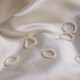 Ultra-fine freshwater pearl ring millet beads summer niche high-end fashion stackable ring elastic ring for women millet beads ring