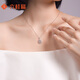 Liuguifu Jewelry Platinum Pendant Double Kebao PT950 Platinum Pendant Necklace Pendant Gift PT0600060 1.55g