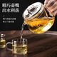 High temperature resistant explosion-proof glass flower teapot filtered black tea teapot Kungfu glass teapot Mingyu teapot 500ml