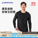 Decathlon Basic Shaping/Pilates Soft Elastic Men's Long Sleeve T-Shirt Black 2346910 L