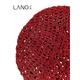 Lannuo Hollow Knitted Hat Women's Long Tassel Pullover Hat 2025 Autumn New Big Head Circumference Showing Face Small Hat Red M(56-58cm)