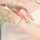 Promise of Love double-layer 18k color gold four-leaf clover bracelet for women rose gold jewelry anniversary birthday gift for girlfriend