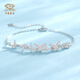 Chinese jewelry (Sino gem) wisteria blossom silver bracelet light luxury niche high-end jewelry bracelet as a birthday gift for girlfriend and wife