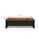 Ruanzhijia office desk boss desk simple modern executive desk president desk manager desk supervisor desk single office desk and chair combination 1.2*60 without side cabinet