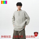 Huatian Mu Fat Large Size American Henry Collar Sweater Men's Autumn New Trendy Brand Large Size Loose Sweater Casual Warm Inner Dark Gray L Recommended 100-120 Jin Jin equals 0.5 kg Can be worn