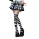 Zi Jiafu Socks Long Socks Women's Japanese Blue and White Striped Over-the-Knee Socks Thigh Socks COSPLAY Animation Women's Socks Black and Purple Stripes 1 Pair One-size-fits-all No Cat Claws - Over the Knee